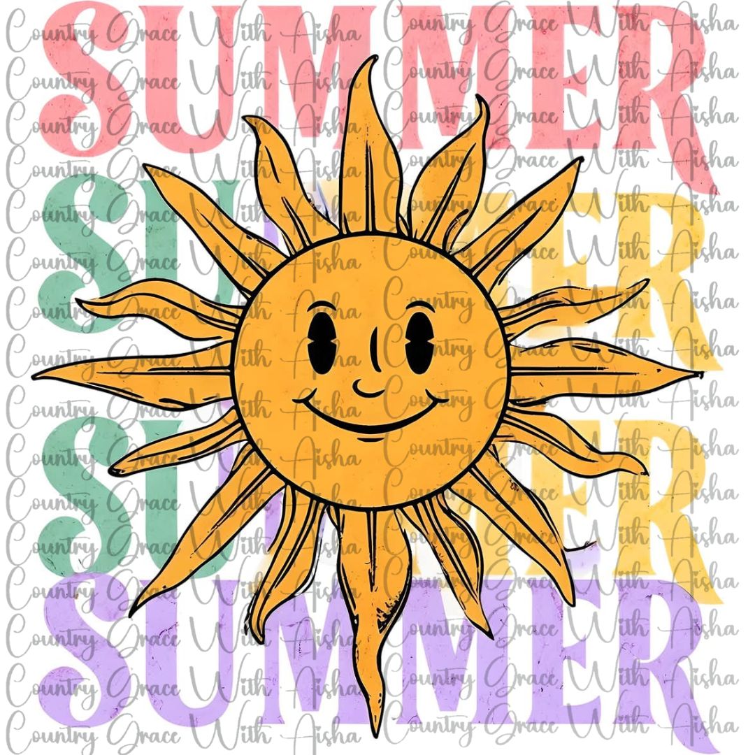 Summer Sun Ready to Press Sublimation Transfer