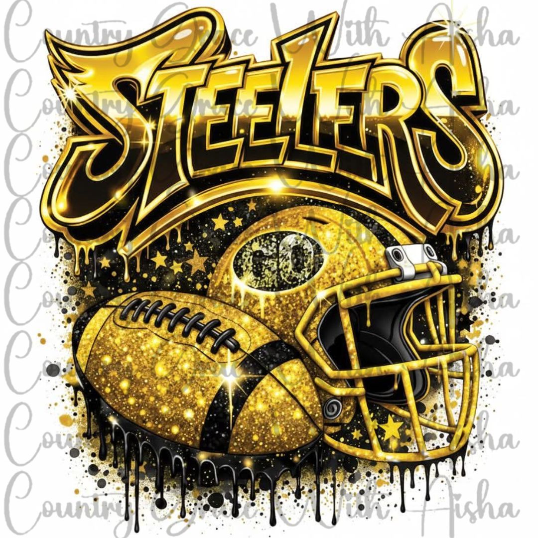 Steelers Football Ready to Press Sublimation Transfer