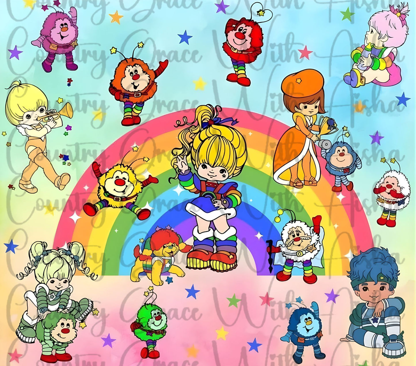 Rainbow 20oz Skinny Tumbler Sublimation Transfer Wrap