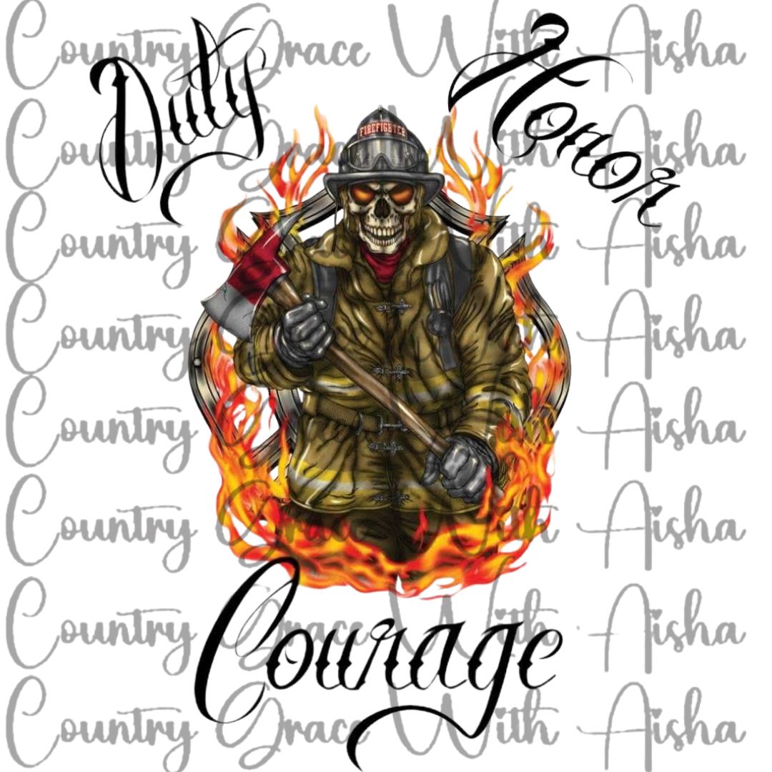 Firefighter Ready to Press Sublimation Transfer