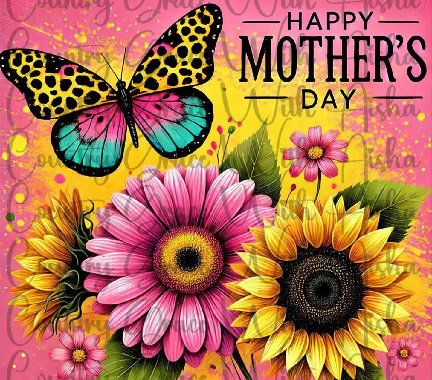 Mothers Day 20oz Skinny Tumbler Sublimation Transfer Wrap