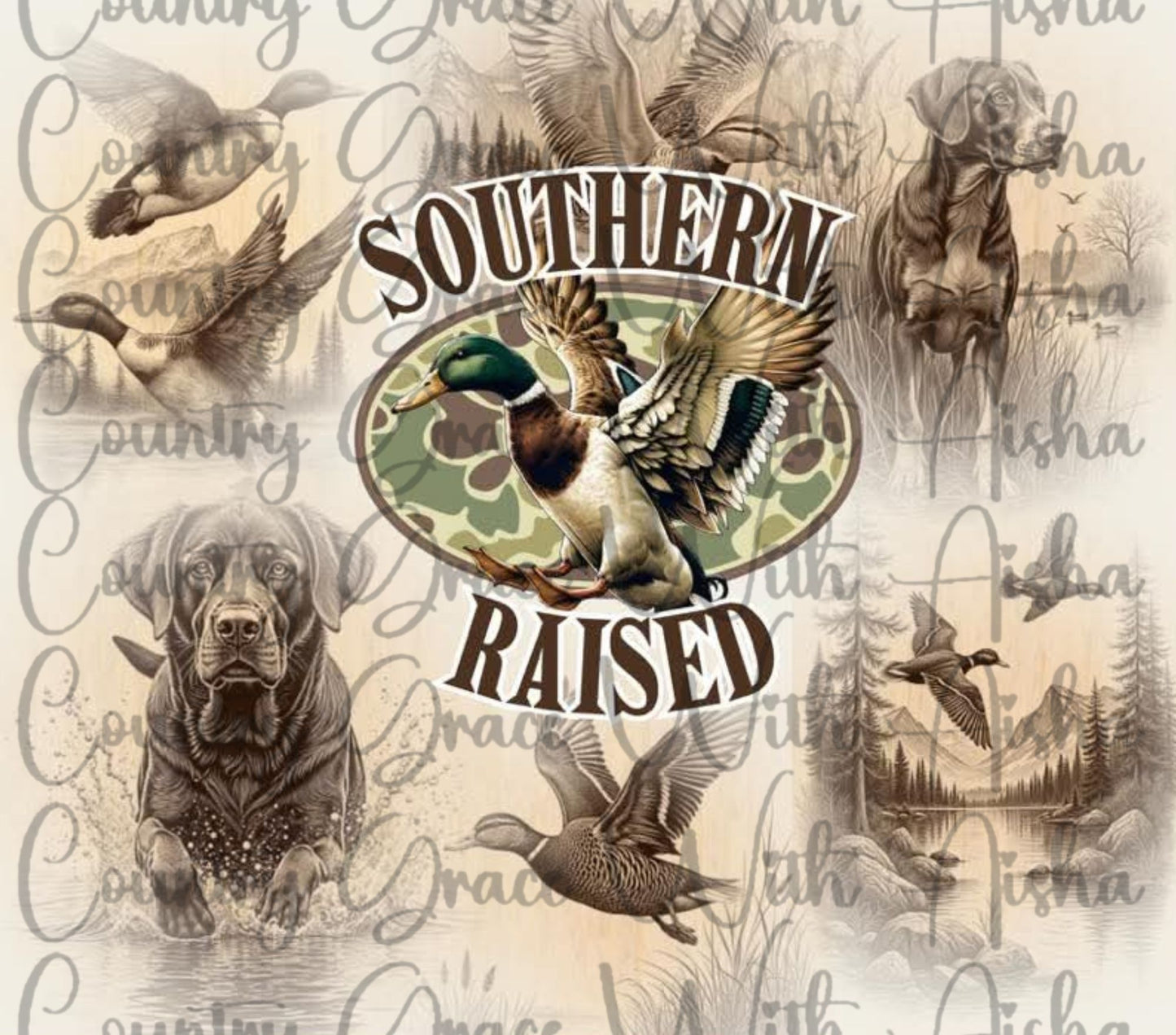 Southern Raised 20oz Skinny Tumbler Sublimation Transfer Wrap