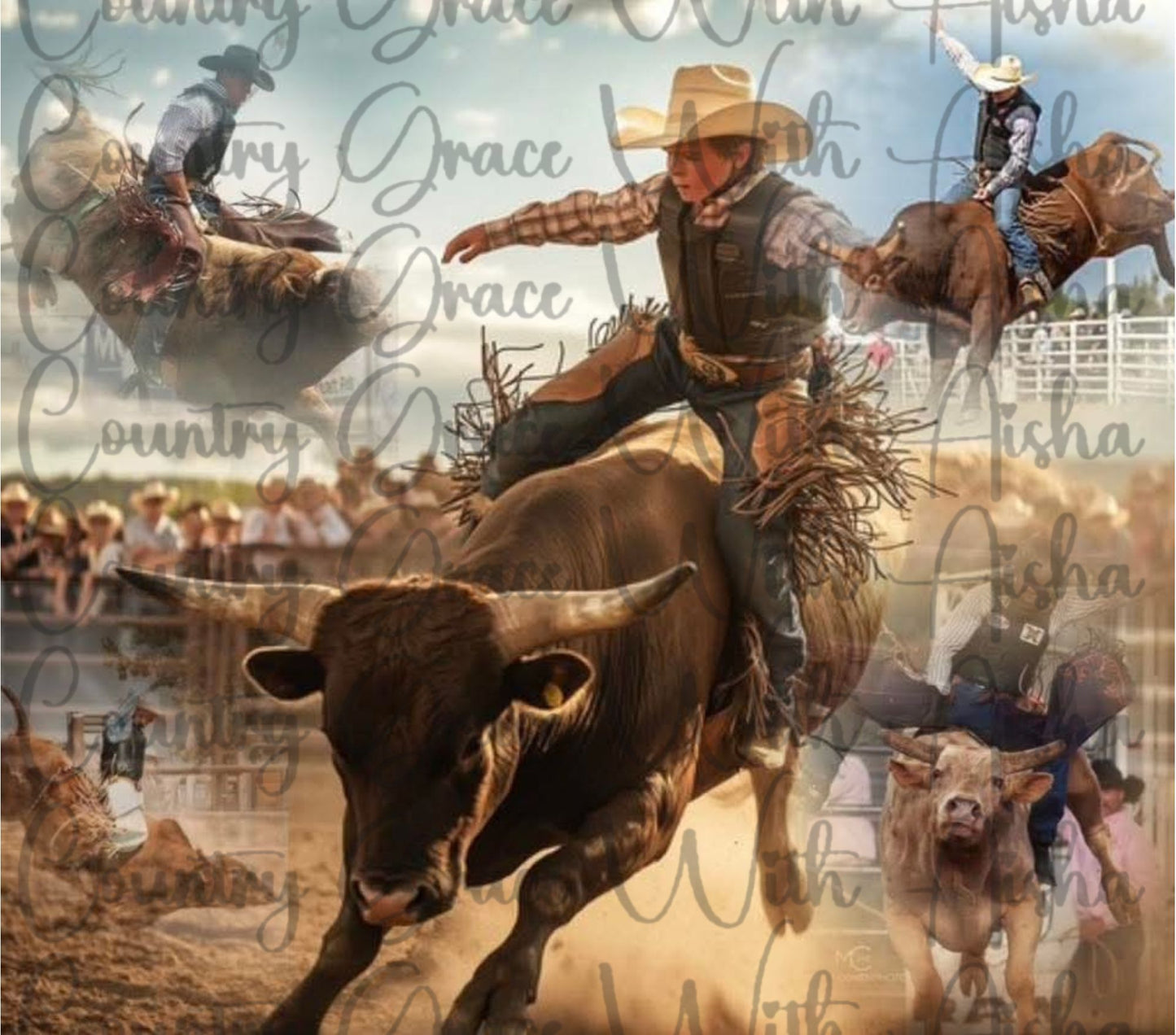 Cowboy 20oz Skinny Tumbler Sublimation Transfer Wrap