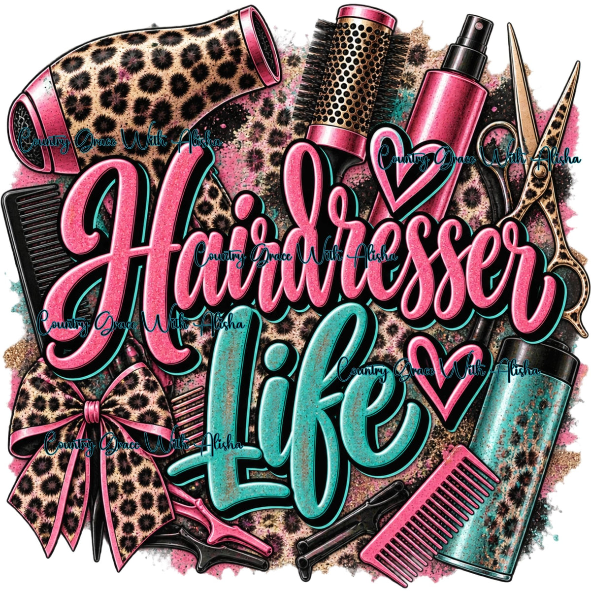 Hair Dresser Life Ready to Press Sublimation Transfer