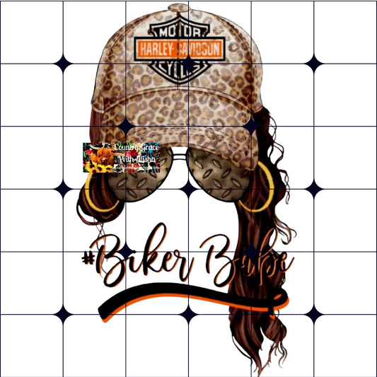 Biker Babe Ready to Press Sublimation Transfer
