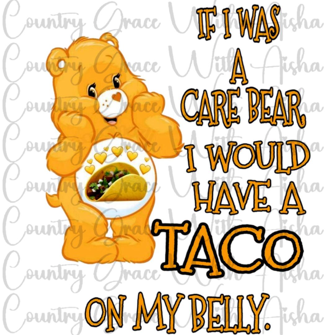 Bear Taco Ready to Press Sublimation Transfer
