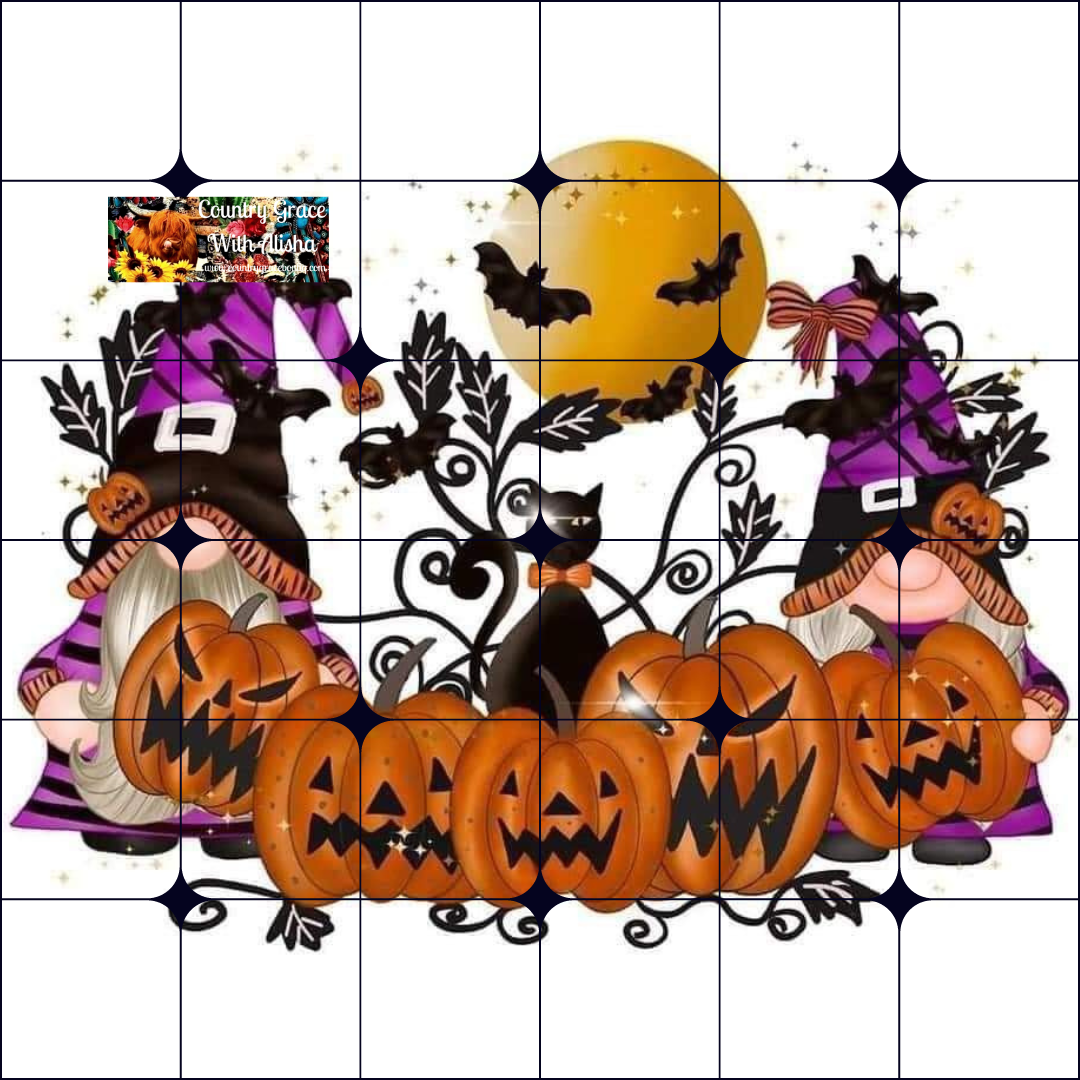 Gnomes Halloween Ready to Press Sublimation Transfer