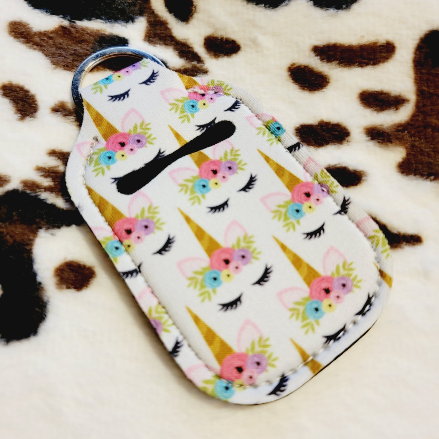 Unicorn Hand Sanitizer Holder Keychain