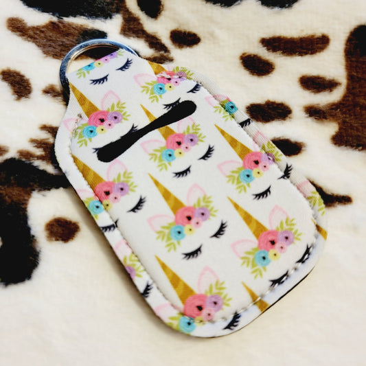 Unicorn Hand Sanitizer Holder Keychain