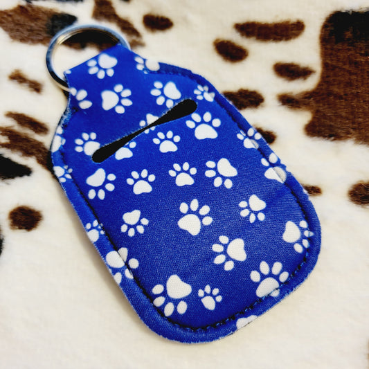 Dog Paws Hand Sanitizer Holder Keychain