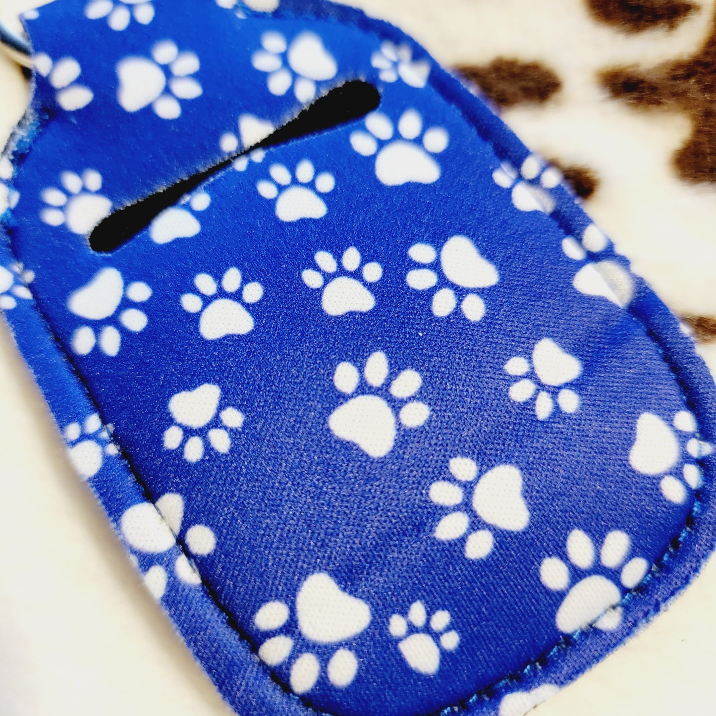 Dog Paws Hand Sanitizer Holder Keychain