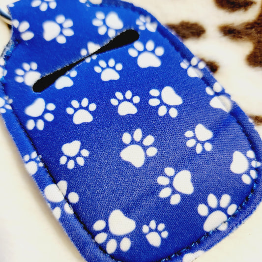 Dog Paws Hand Sanitizer Holder Keychain