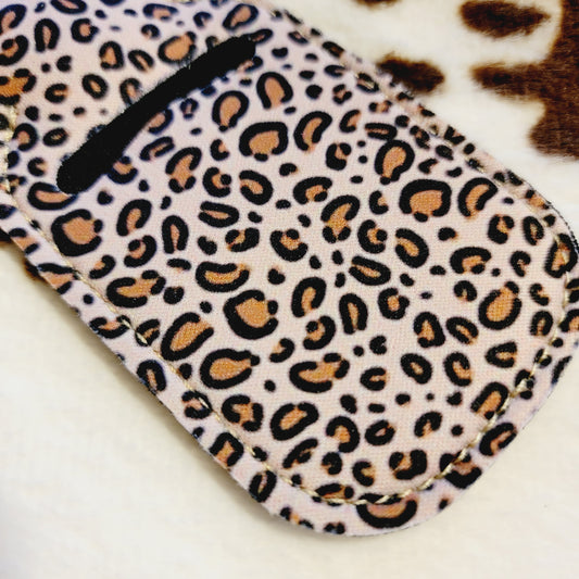 Cheetah Hand Sanitizer Holder Keychain