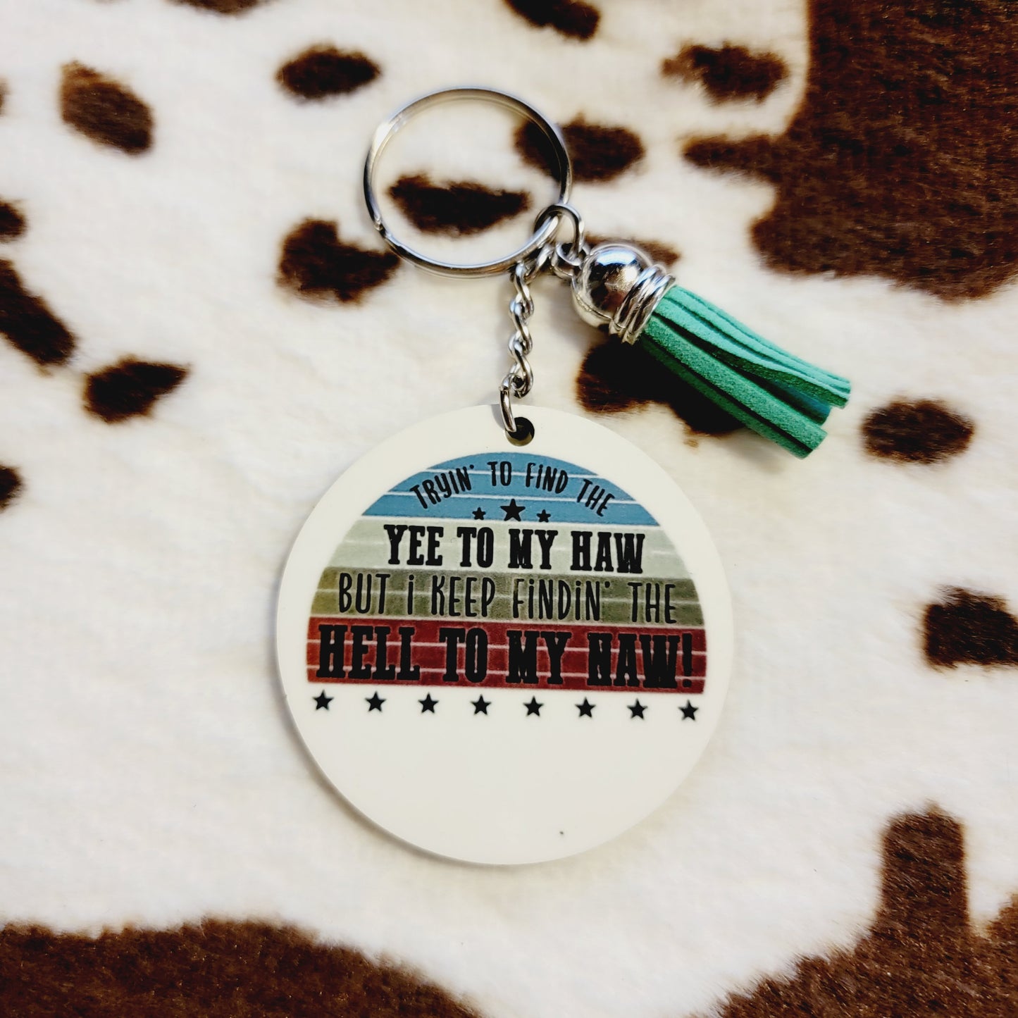 Yee Haw Tassel Keychain