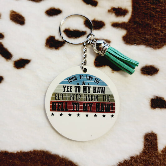 Yee Haw Tassel Keychain