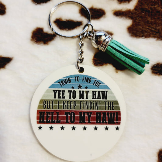 Yee Haw Tassel Keychain