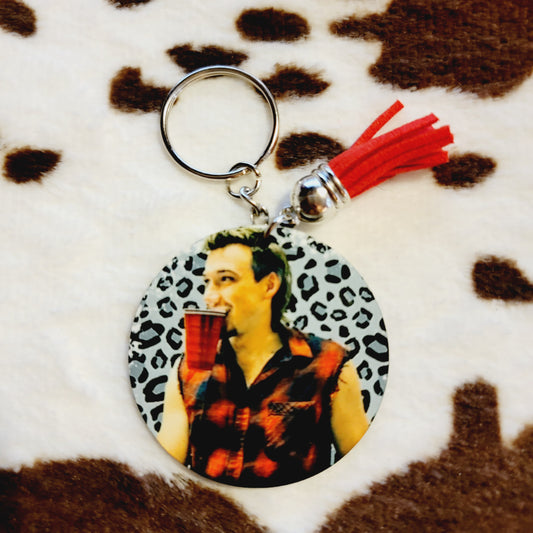 Leopard Western Tassel Keychain