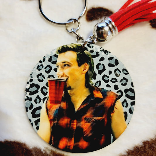 Leopard Western Tassel Keychain