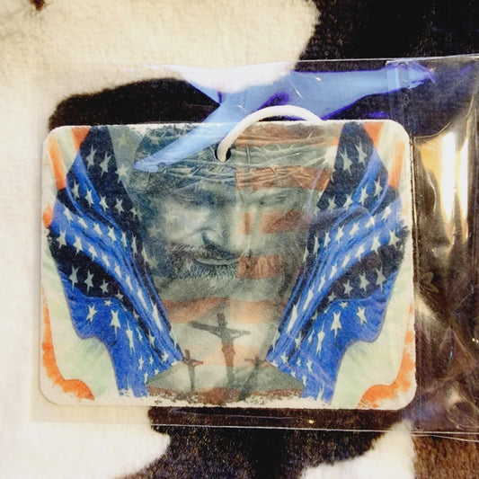USA Cross Flag Unscented Car Air Freshener