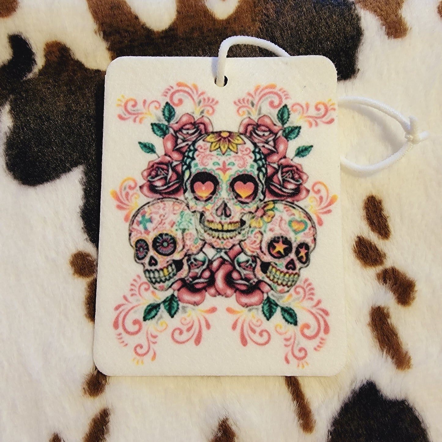 Sugar Skull Unscented Car Air Freshener