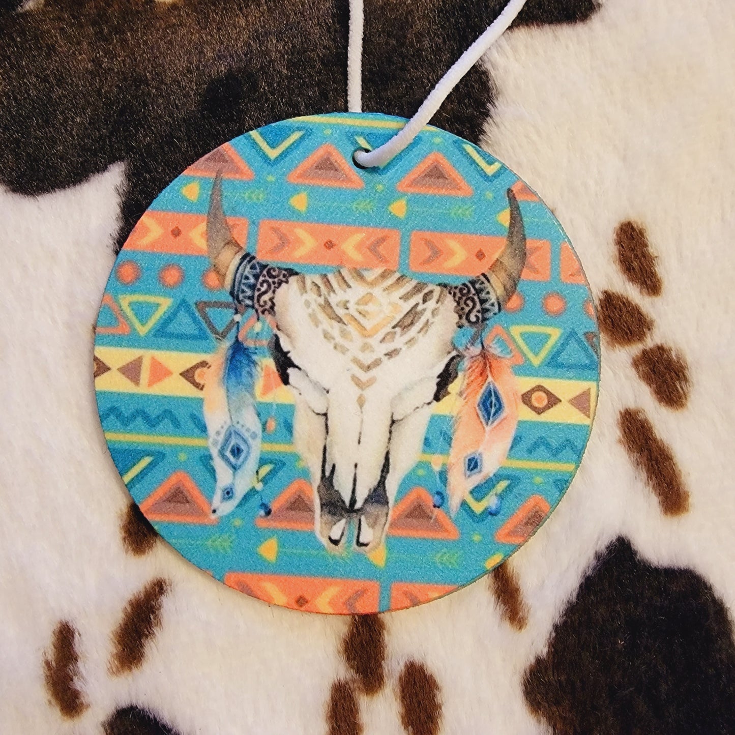 Western Bull Skull Unscented Car Air Freshener