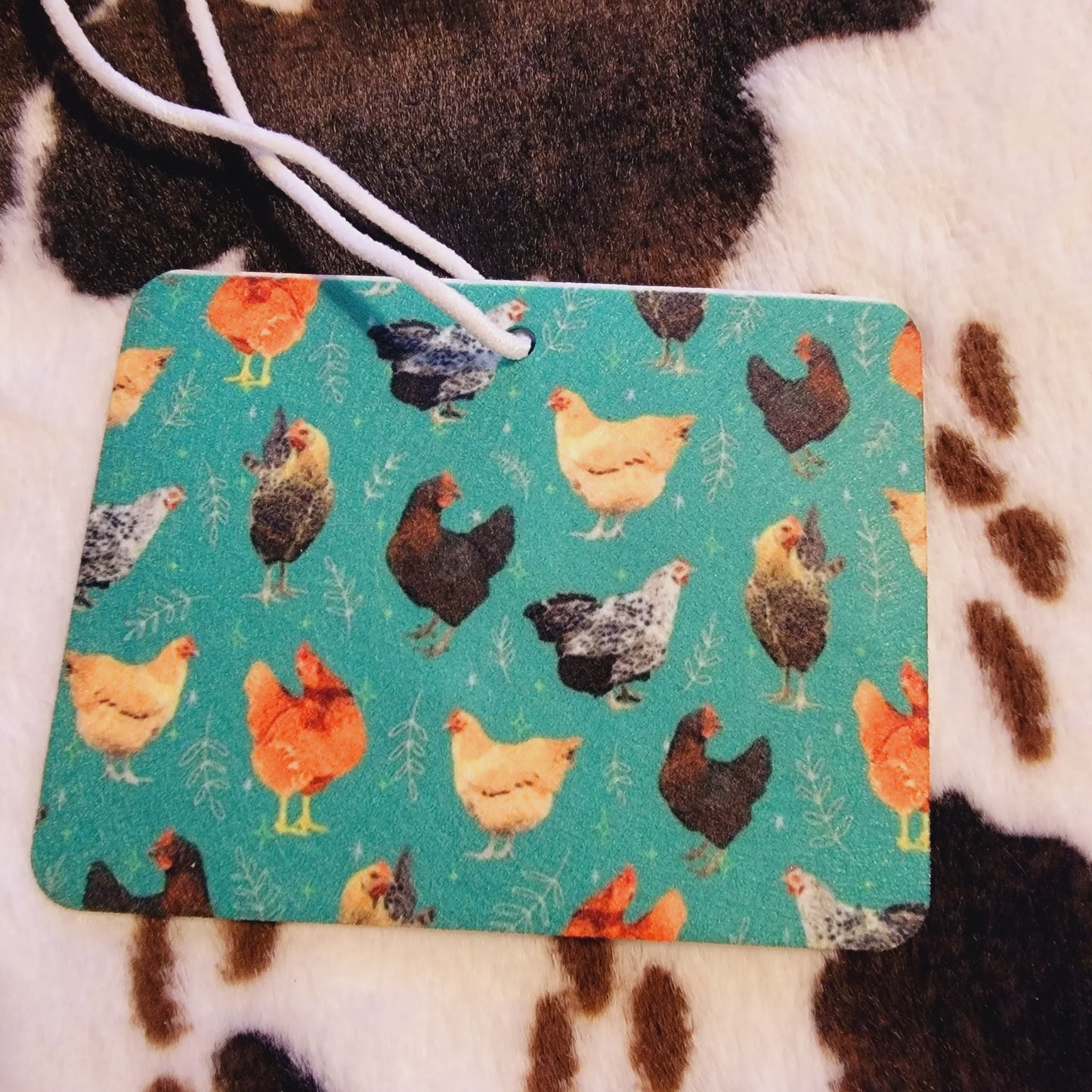 Chickens Unscented Car Air Freshener