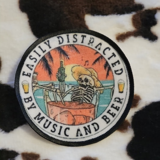 Music and Beer Hat Patch