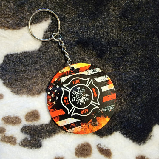 Fire Department Tassel Keychain