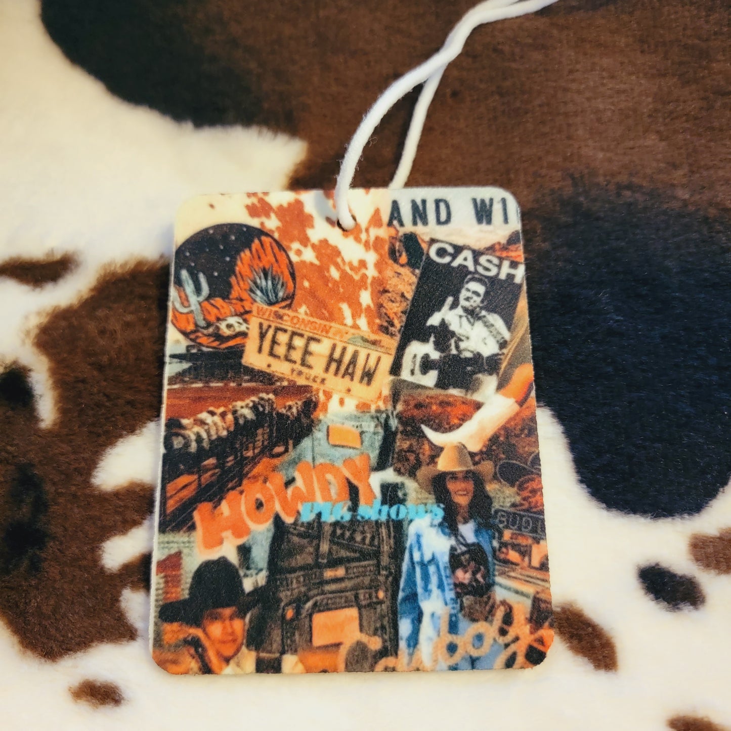 Western Collage Unscented Car Air Freshener