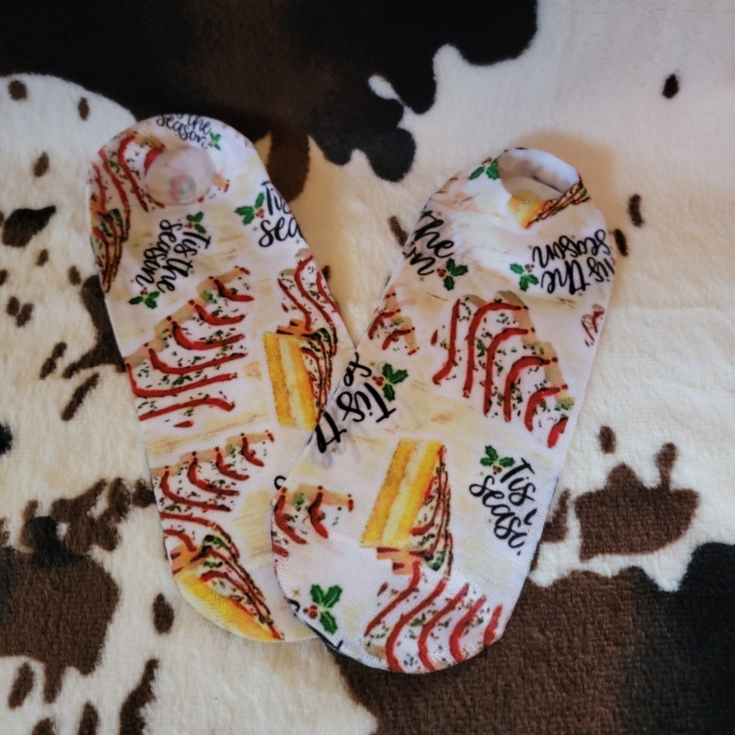 Christmas Cakes No Show Custom Socks