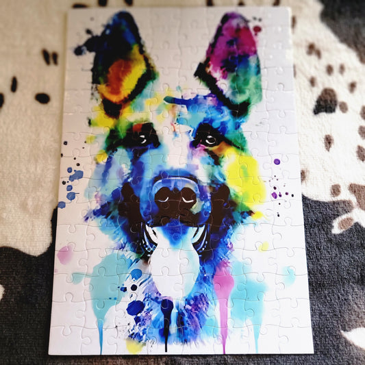 German Shepherd 120 Piece Handmade Jigsaw Puzzle