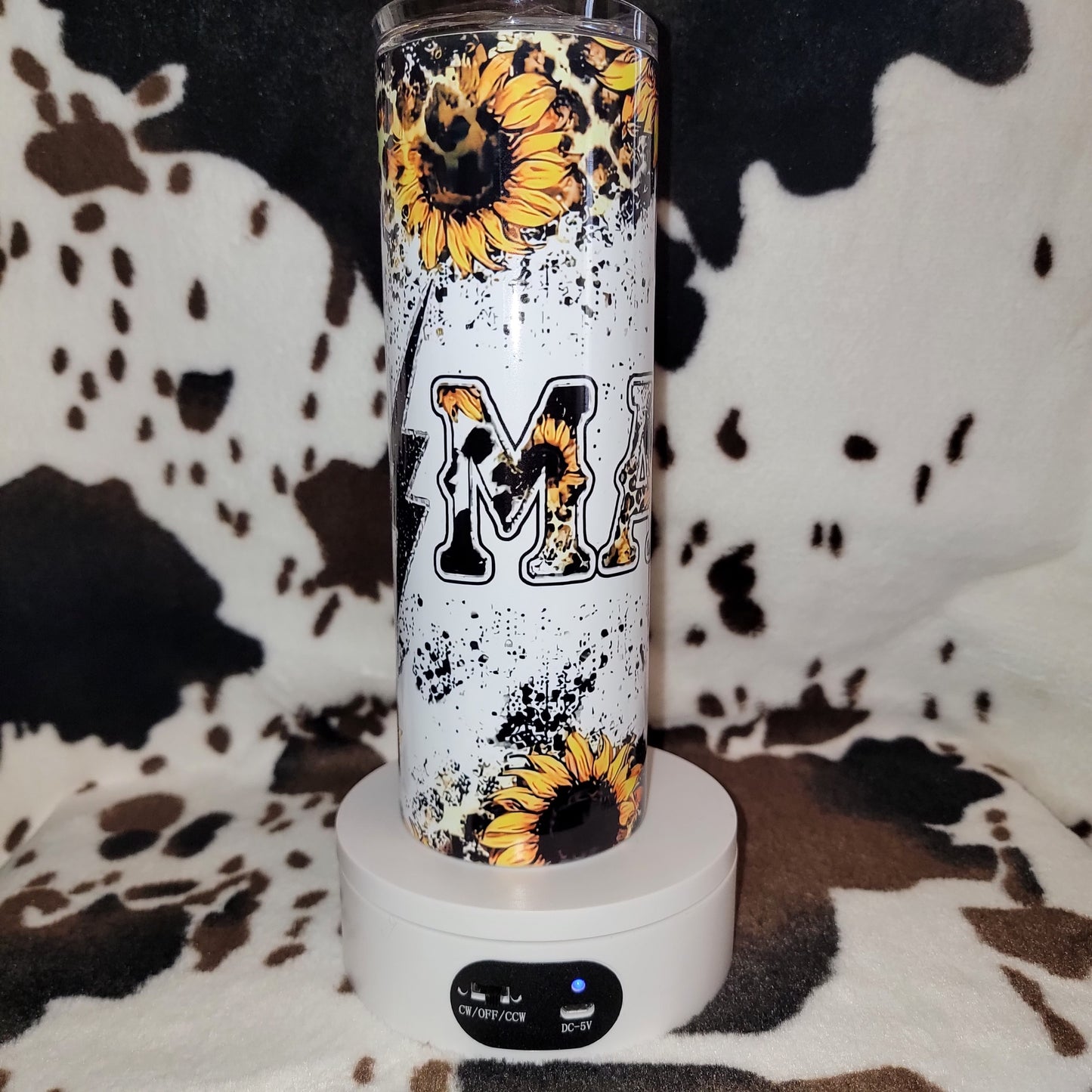 Mama Sunflower Custom 20oz Skinny Tumbler