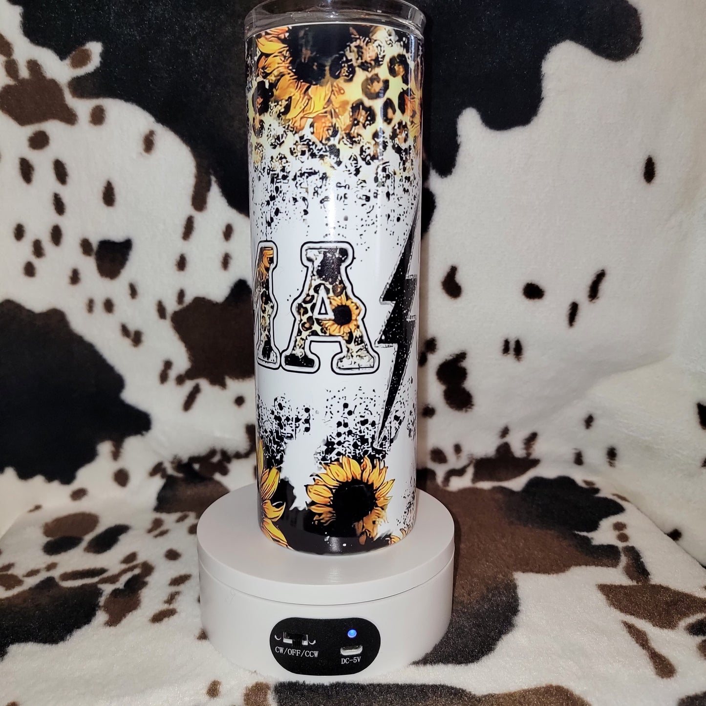 Mama Sunflower Custom 20oz Skinny Tumbler