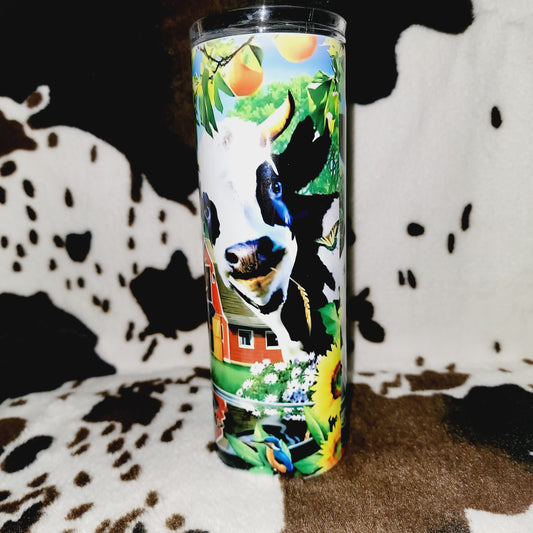 Cows On The Farm 20oz Skinny Tumbler