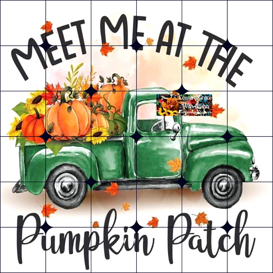 Old Truck Pumpkin Patch Ready to Press Sublimation Transfer