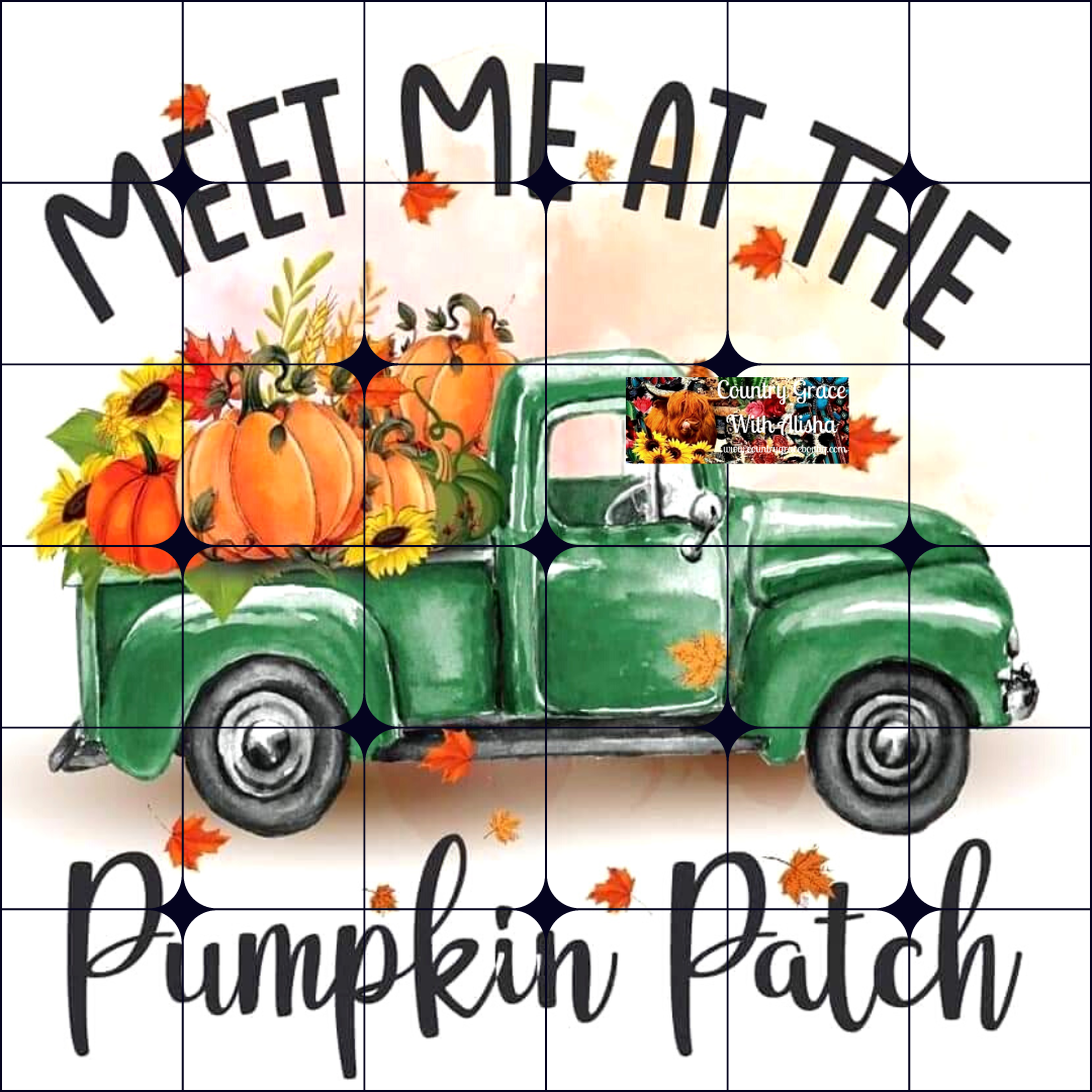 Old Truck Pumpkin Patch Ready to Press Sublimation Transfer
