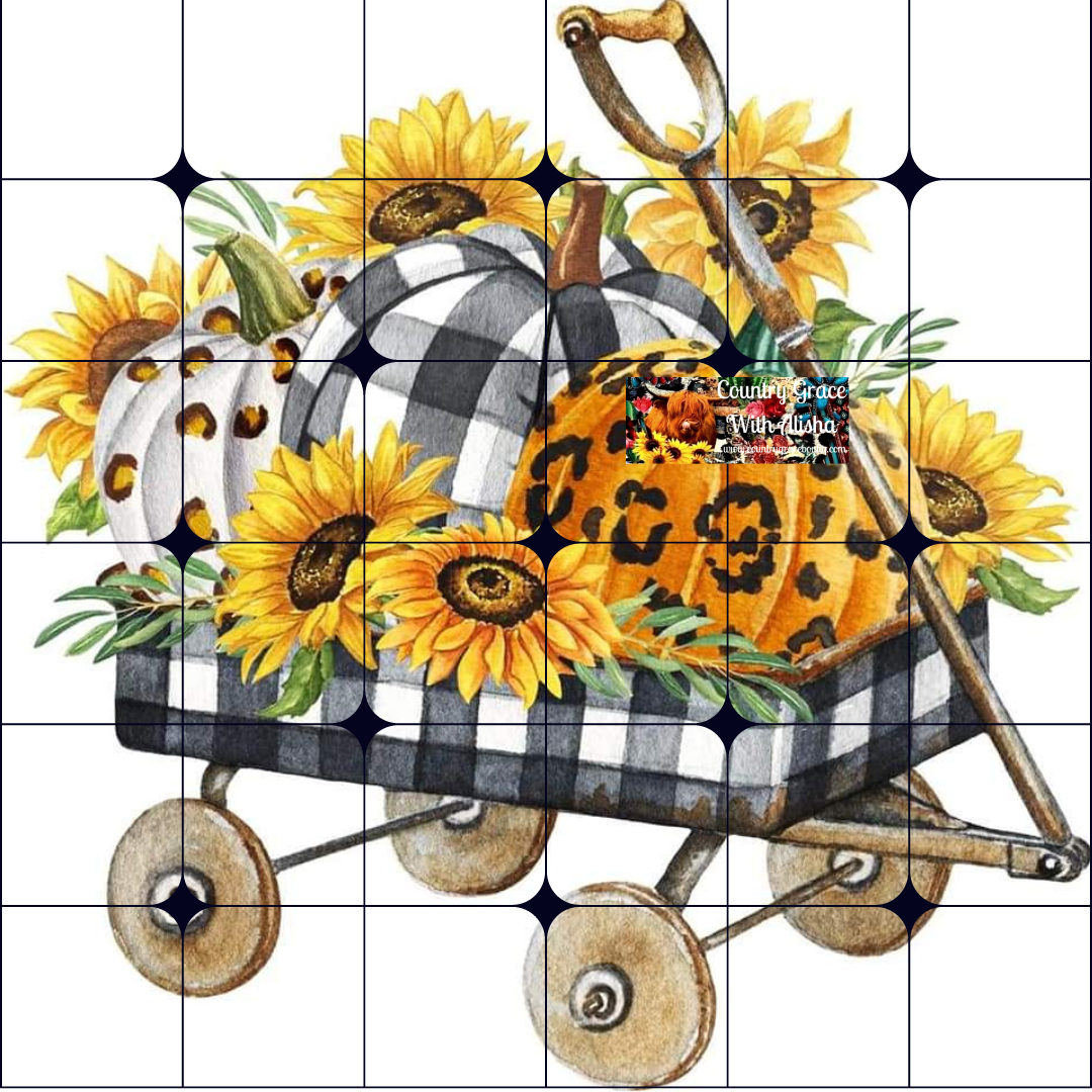 Pumpkin Wagon Fall Ready to Press Sublimation Transfer