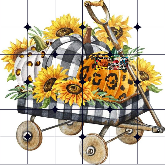 Pumpkin Wagon Fall Ready to Press Sublimation Transfer