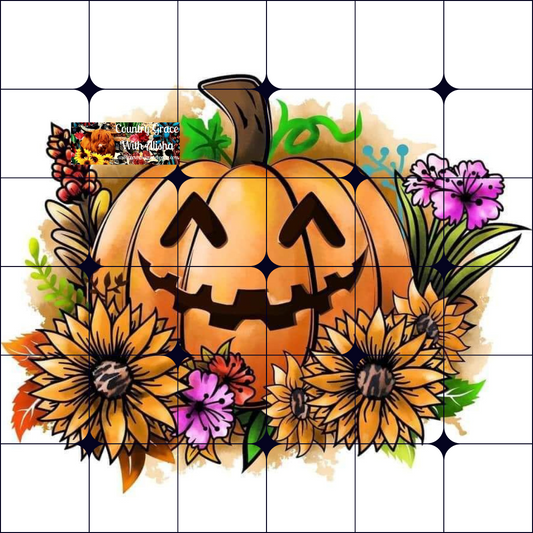 Pumpkin Halloween Ready to Press Sublimation Transfer
