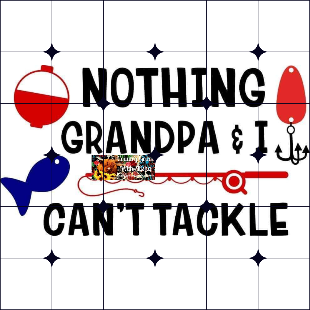 Grandpa Fishing Ready to Press Sublimation Transfer