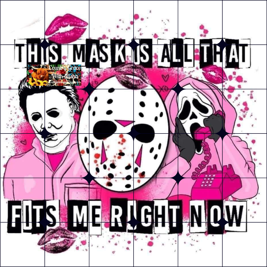 Mask Halloween Ready to Press Sublimation Transfer