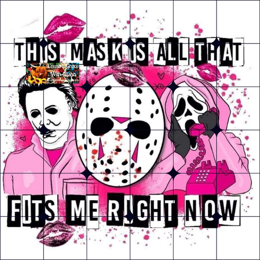 Mask Halloween Ready to Press Sublimation Transfer