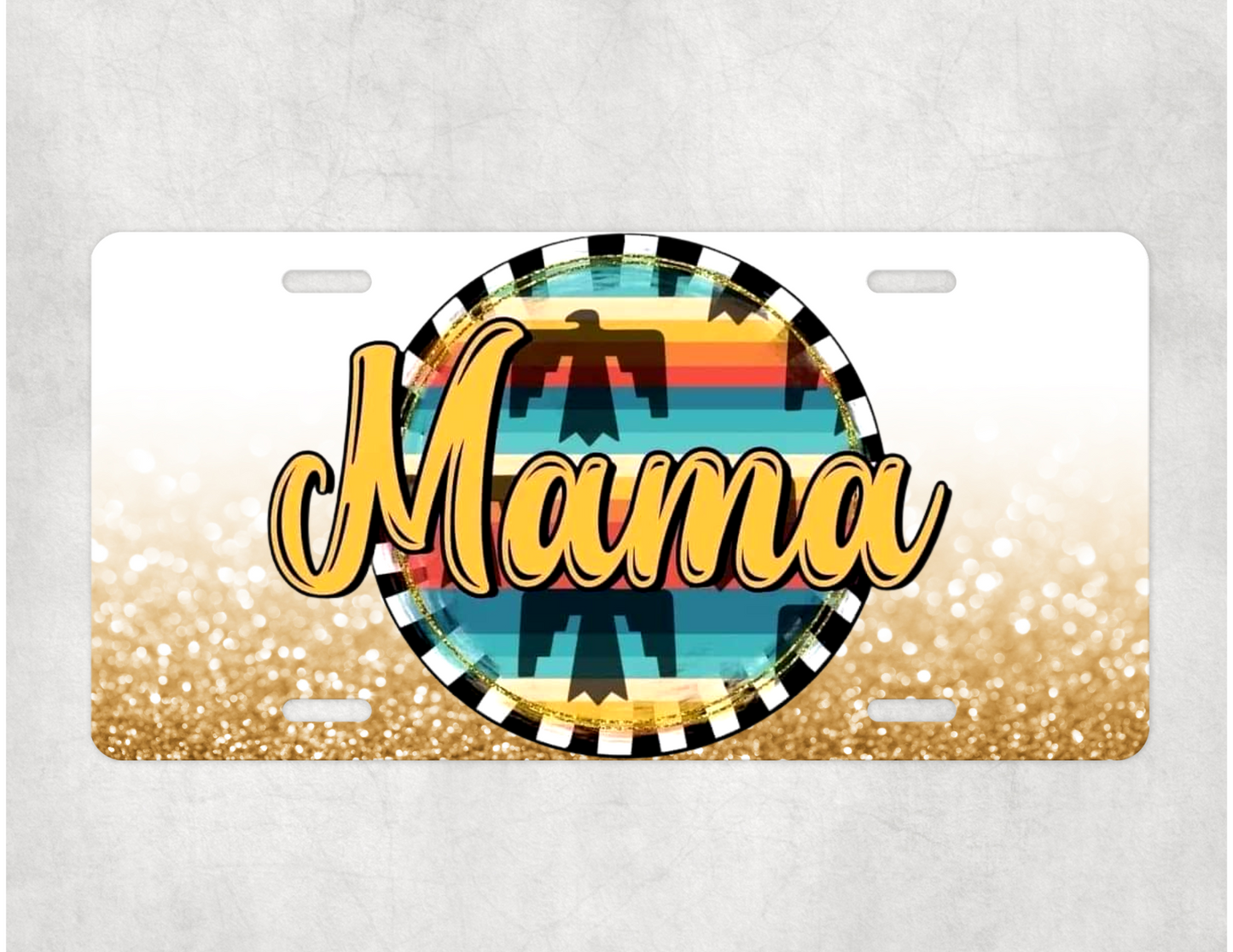 Mama Western Thunderbird Custom Handmade Car Tag License Plate
