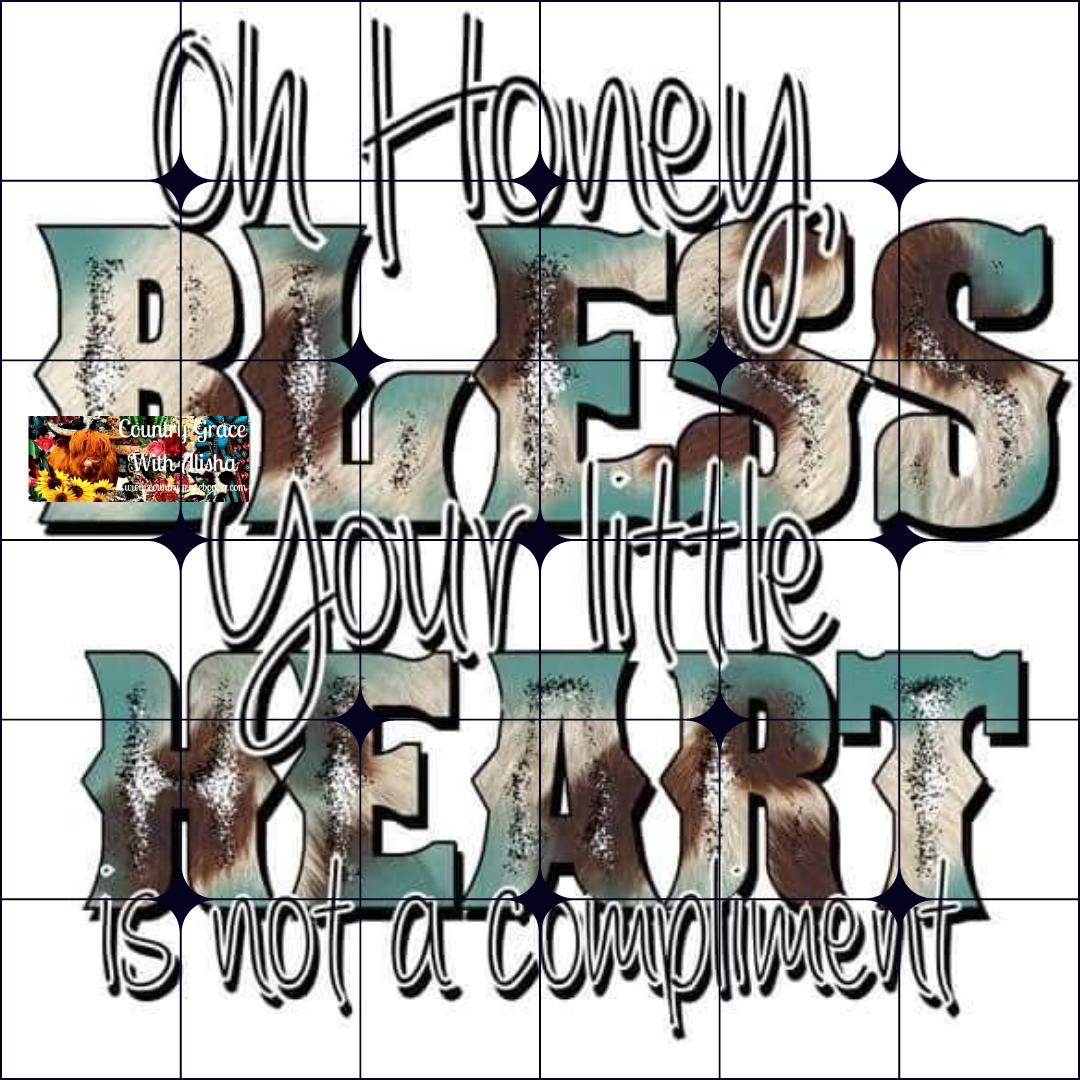 Bless Your Heart Ready to Press Sublimation Transfer