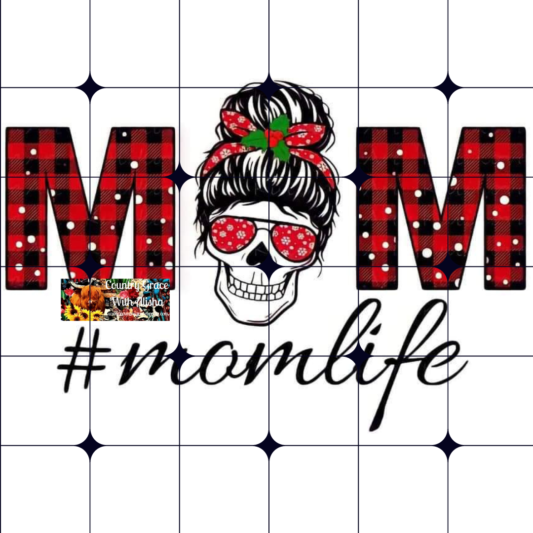 Mom Life Christmas Ready to Press Sublimation Transfer