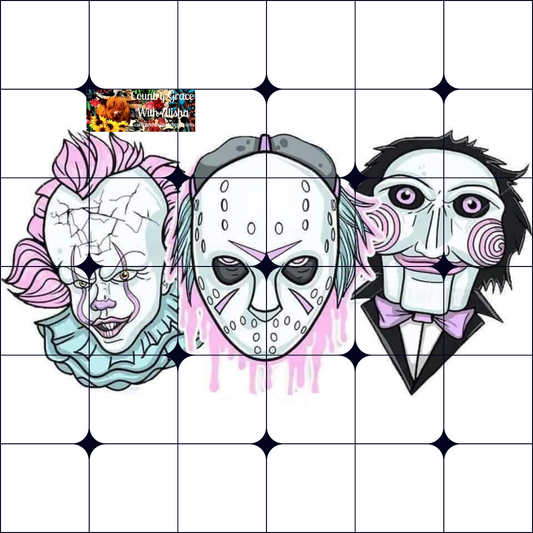 Clown Mask Ready to Press Sublimation Transfer