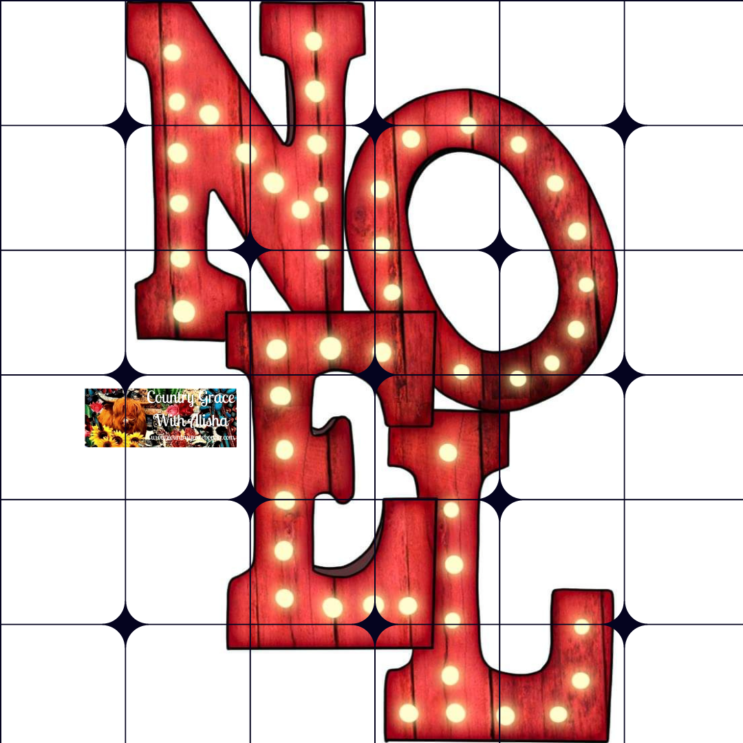 Noel Christmas Ready to Press Sublimation Transfer