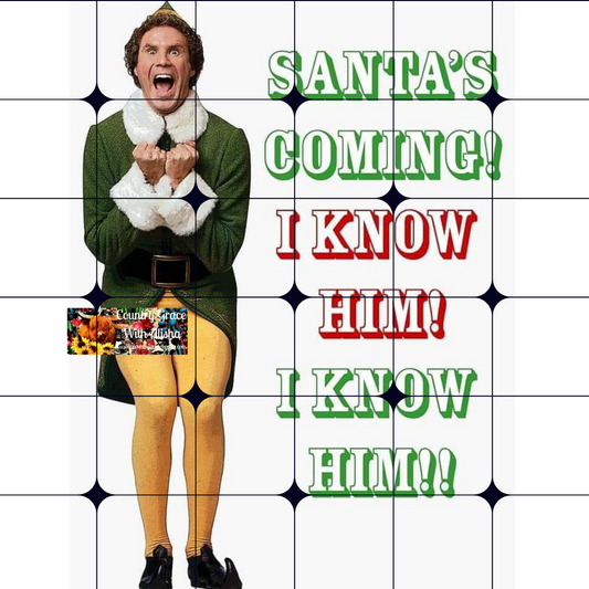 Santa Elf Christmas Ready to Press Sublimation Transfer