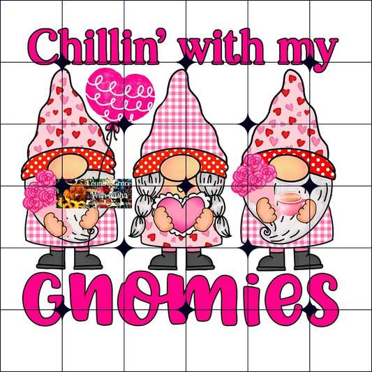 Valentines Day Gnomes Ready To Press Sublimation Transfer