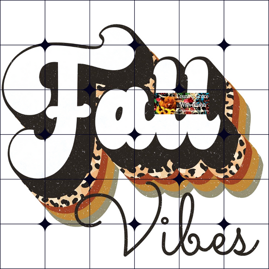 Fall Vibes Animal Print Ready to Press Sublimation Transfer